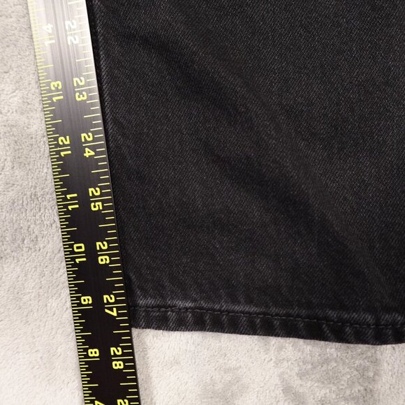 Levi's jeans 70's high slim straight women's 28 black denim big E red tab - Picture 5 of 16